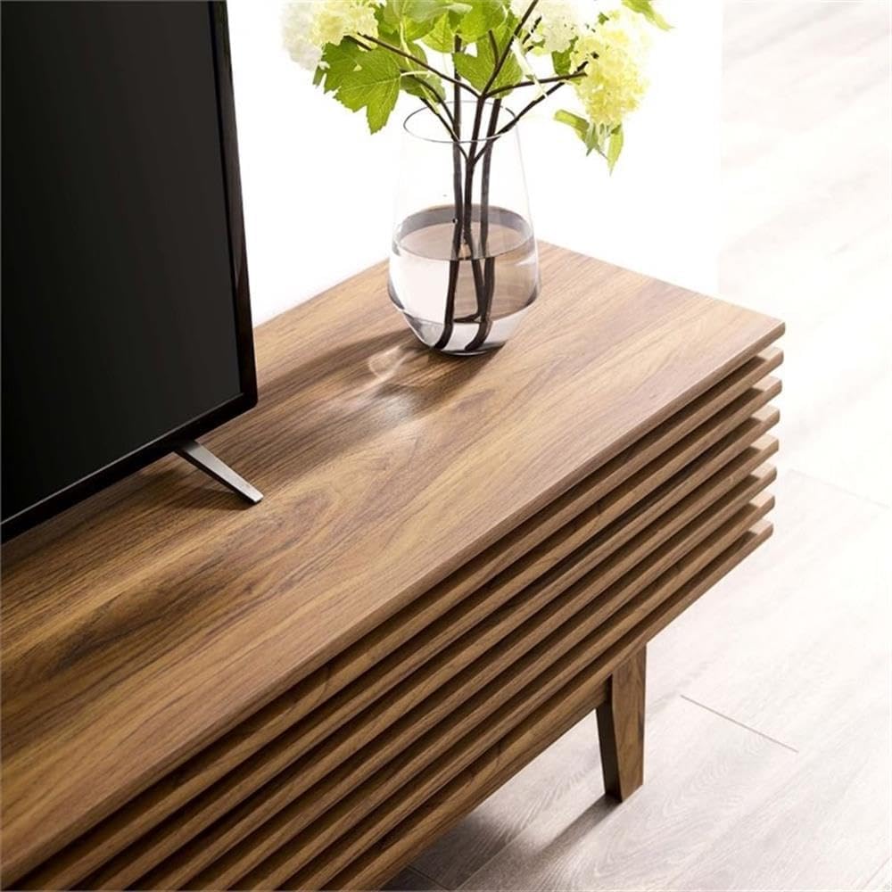 Modway Render Low Profile Media Console TV Stand Walnut