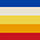 PARIS8 SRLS 5-Drawer Pivot Cabinet Blue/ Yellow/ Red