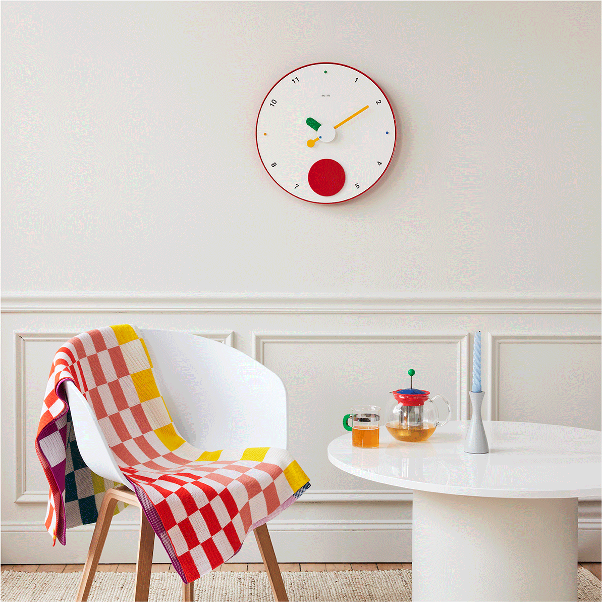 REXITE SRL Contrattempo Wall Clock Black
