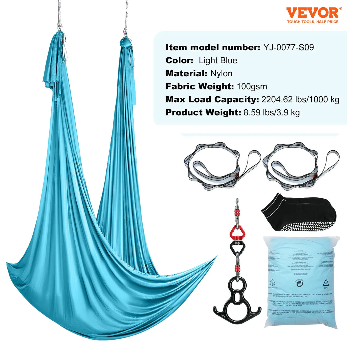 Aerial Yoga Hammock Swing Silk Starter Kit