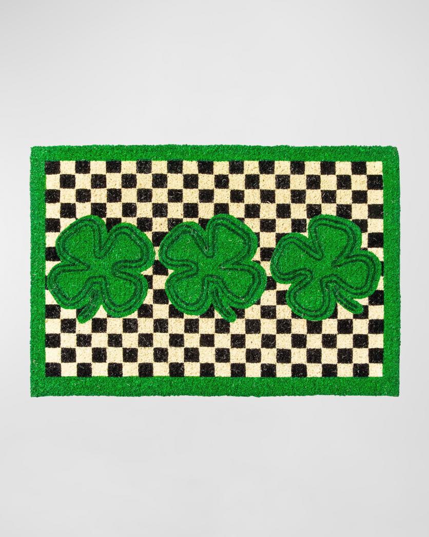 Lucky Clover Coir Entrance Mat
