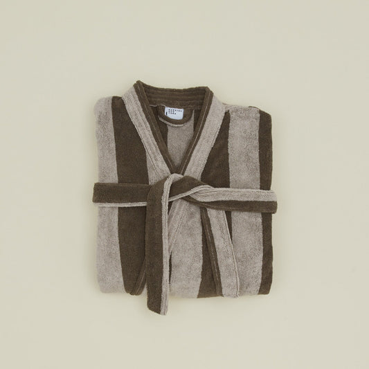 Hawkins New York Simple Striped Terry Bathrobe