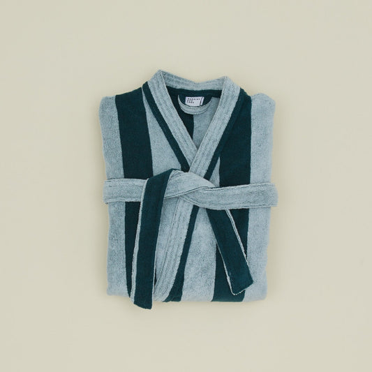 Hawkins New York Simple Striped Terry Bathrobe