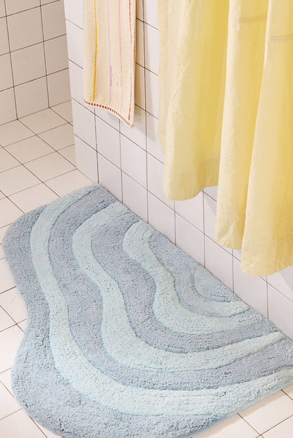 Quiet Town Lost Coast Sky Hand-Woven Cotton Bath Rug