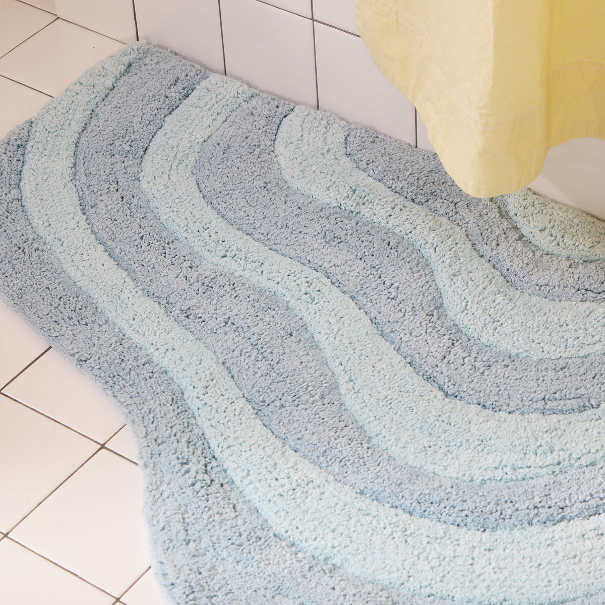 Quiet Town Lost Coast Sky Hand-Woven Cotton Bath Rug