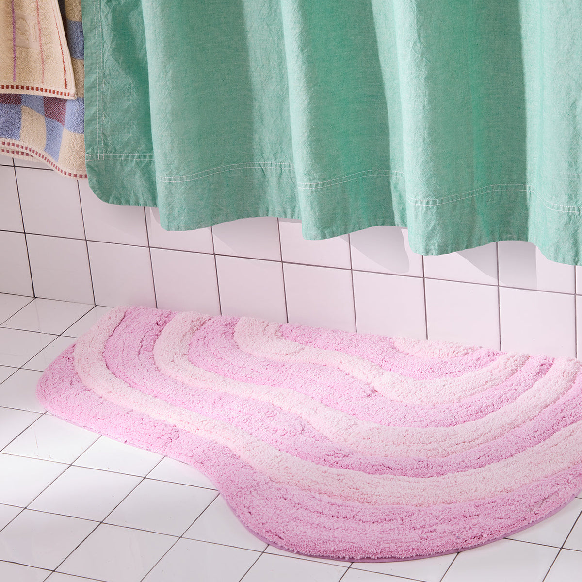 Quiet Town Lost Coast Candy Hand-Woven Cotton Bath Rug