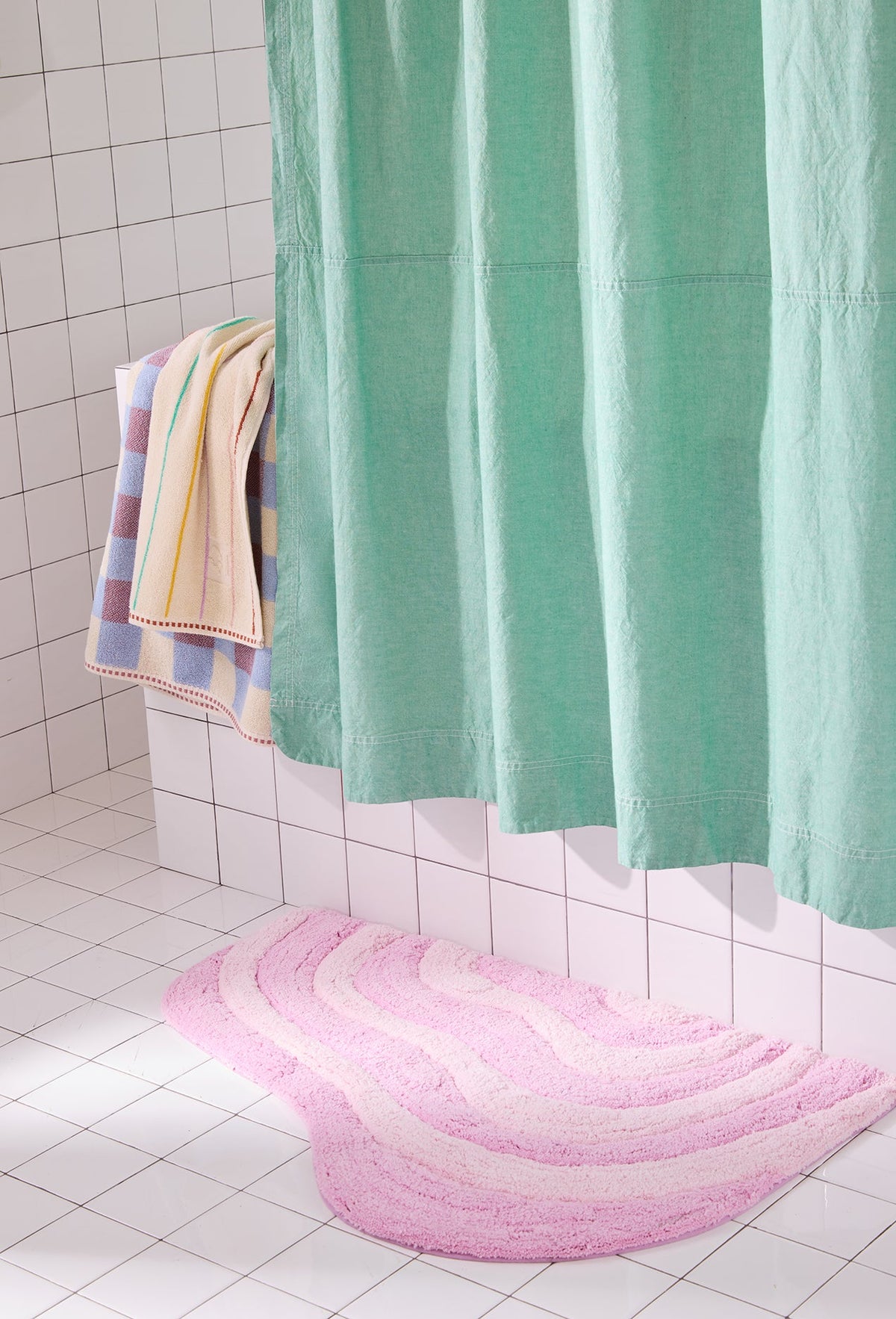 Quiet Town Lost Coast Candy Hand-Woven Cotton Bath Rug