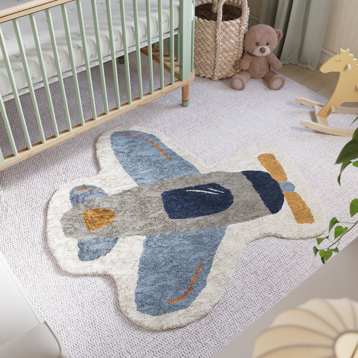 Nestig Aviator Washable Organic Cotton Kids Rug
