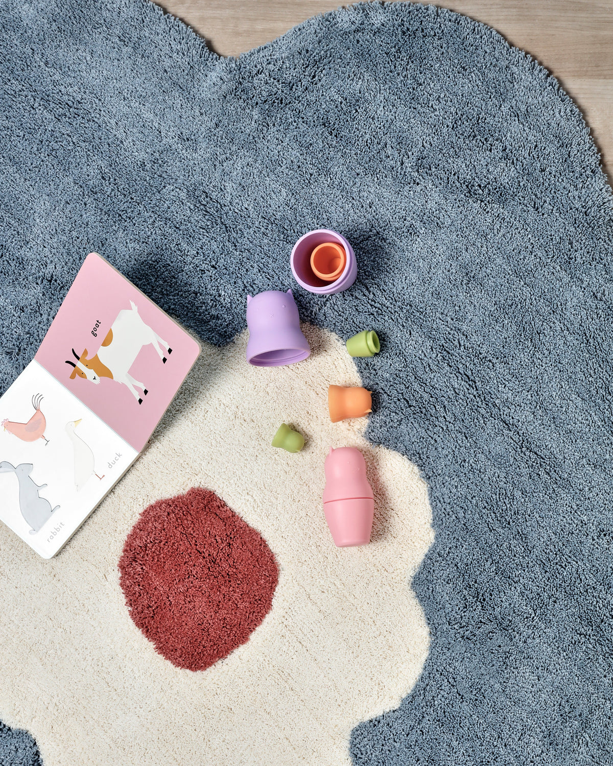 Nestig Bloom Washable Organic Cotton Kids Rug