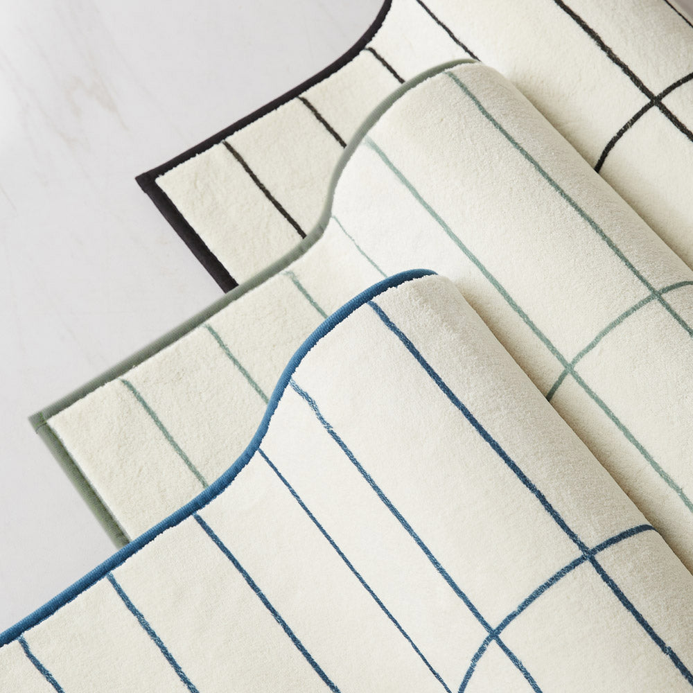 Buybeam Brick Check Mosaic Tile Microfiber Area Rug