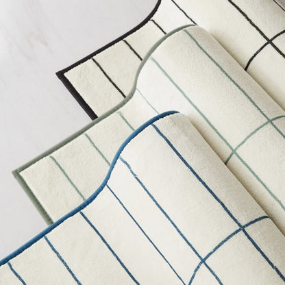 Buybeam Brick Check Mosaic Tile Microfiber Area Rug