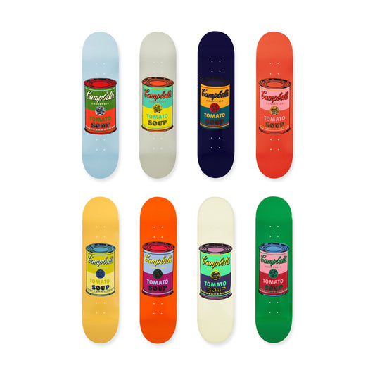 The Skateroom Andy Warhol Colored Campbell's Soup Cans Skateboard Set of 8