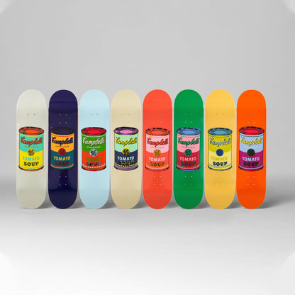 The Skateroom Andy Warhol Colored Campbell's Soup Cans Skateboard Set of 8