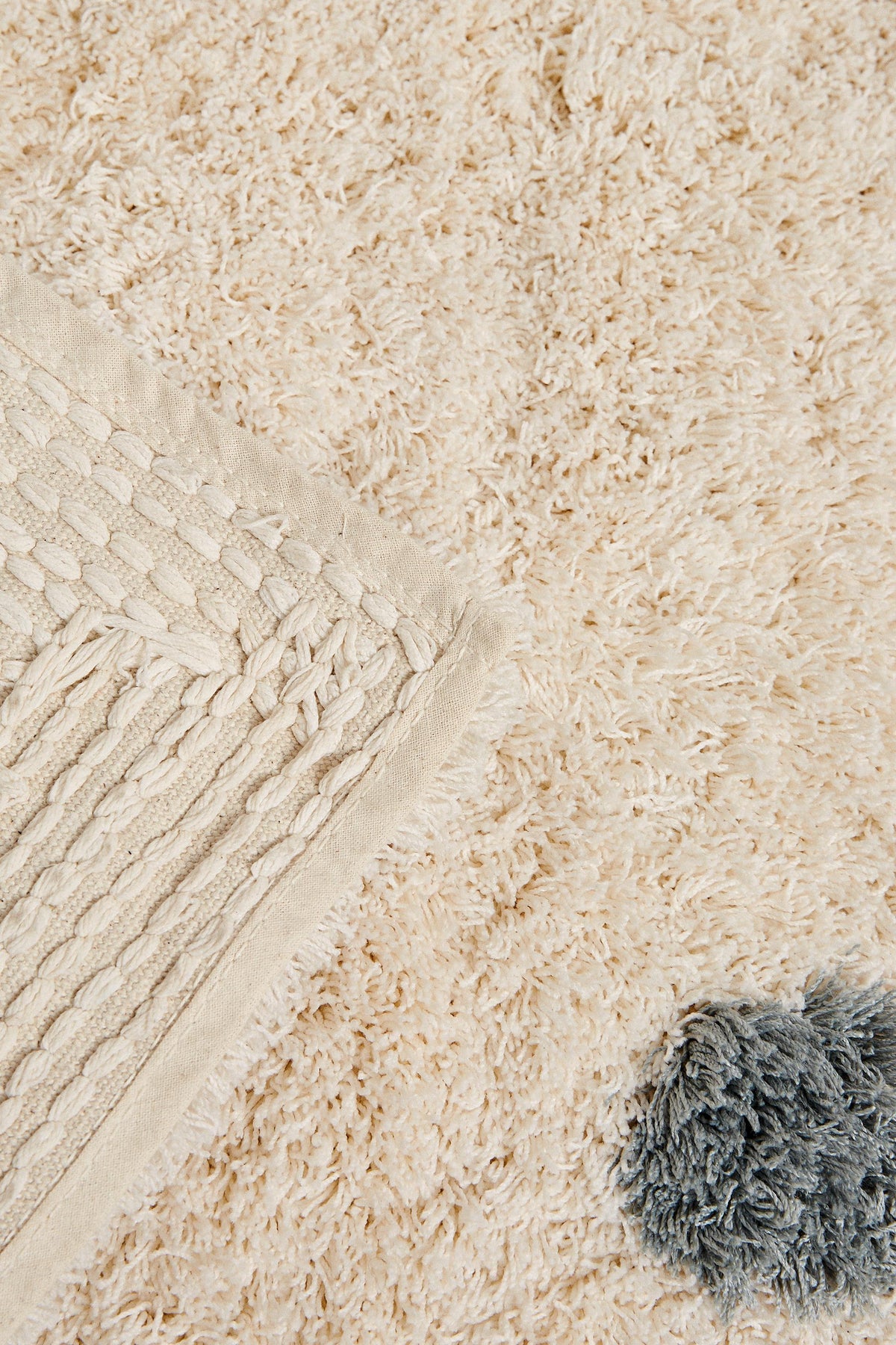 Zara Home Kids Rectangular Textured Polka Dot Area Rug