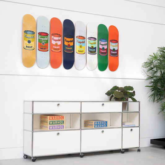The Skateroom Andy Warhol Colored Campbell's Soup Cans Skateboard Set of 8
