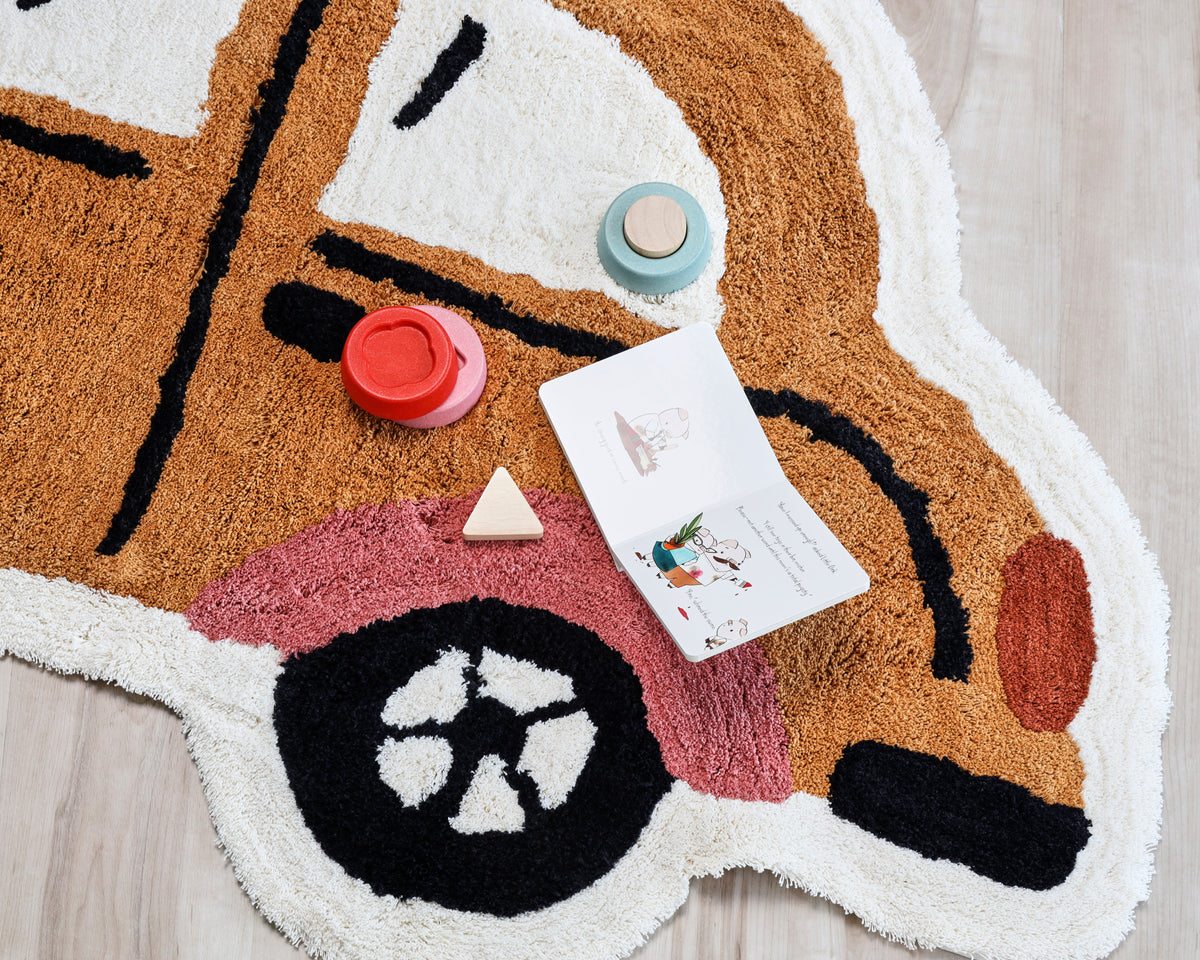 Nestig Route Washable Organic Cotton Kids Rug