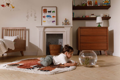 Nestig Brown Bear Washable Organic Cotton Kids Rug