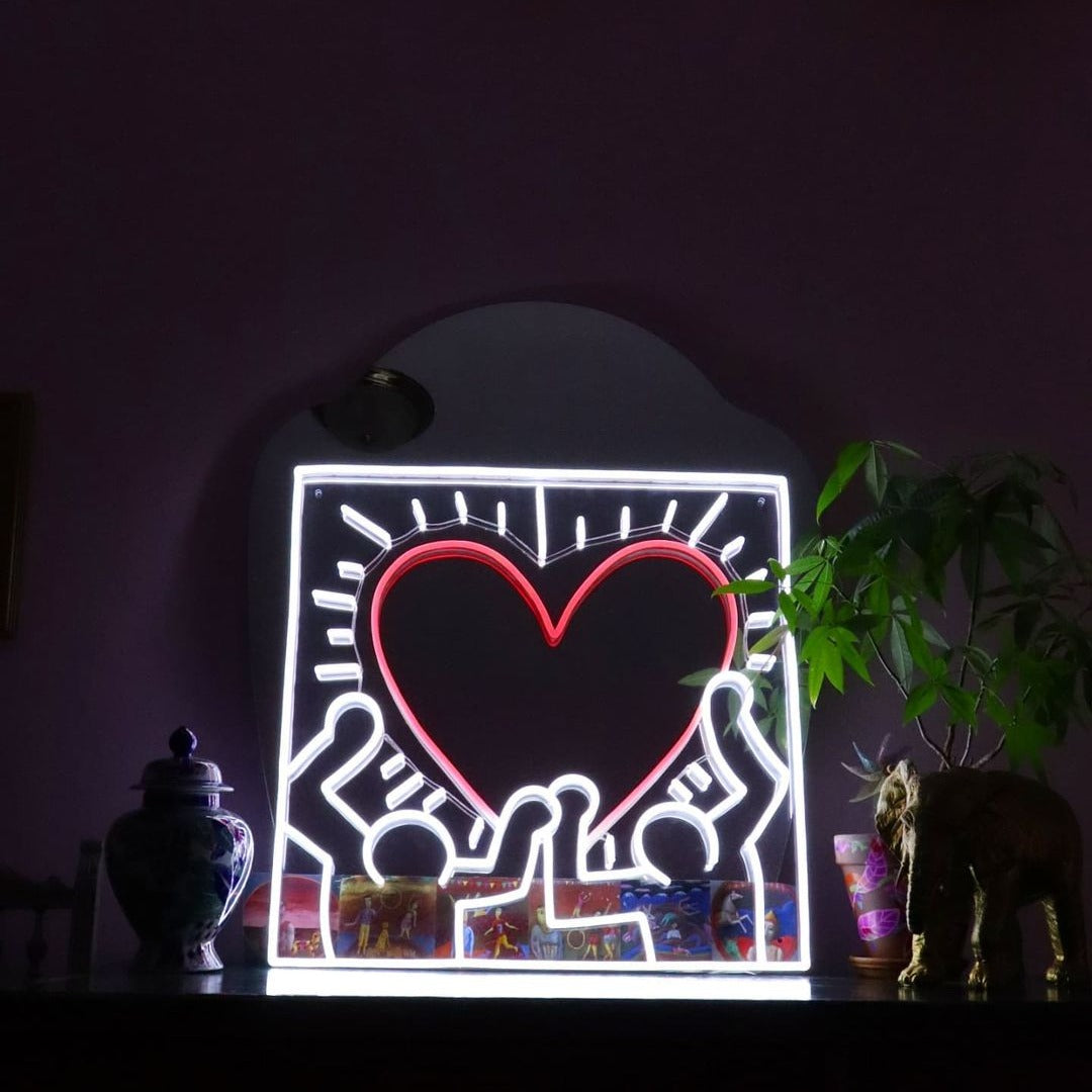 Yellowpop Keith Haring Radiant Heart LED Neon Sign