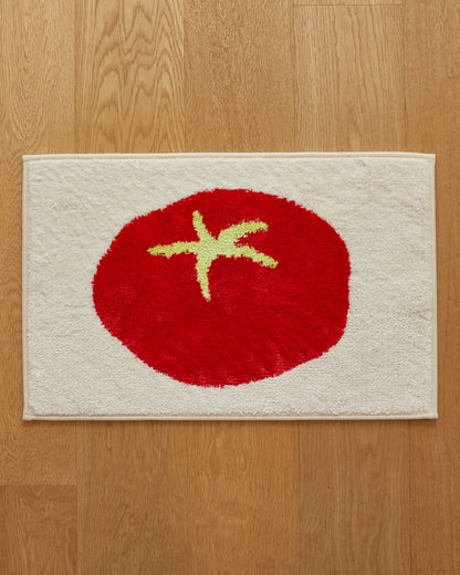 Matilda Tomato Pop Jacquard Non-Slip Bath Mat 40x60 cm