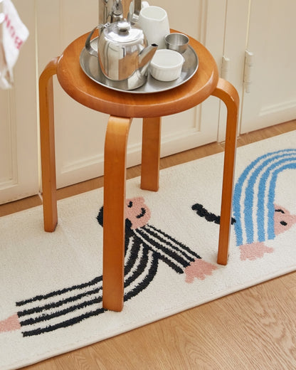 Matilda Premium Jacquard Anti-Slip Kitchen Mat Yoga With Me 40 x 110 cm