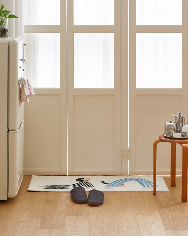 Matilda Premium Jacquard Anti-Slip Kitchen Mat Yoga With Me 40 x 110 cm
