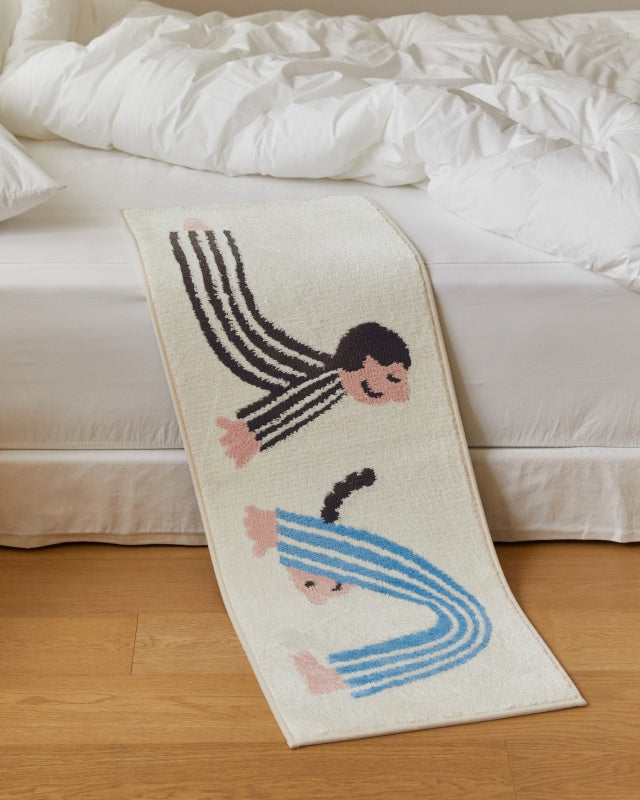 Matilda Premium Jacquard Anti-Slip Kitchen Mat Yoga With Me 40 x 110 cm