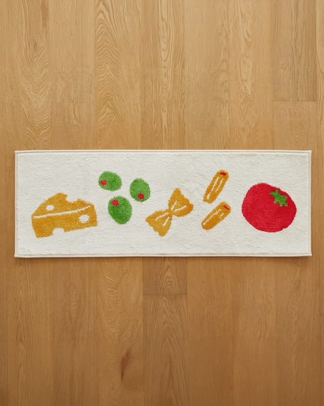 Matilda Pasta Recipe Jacquard Non-Slip Kitchen Mat 40 x 110 cm