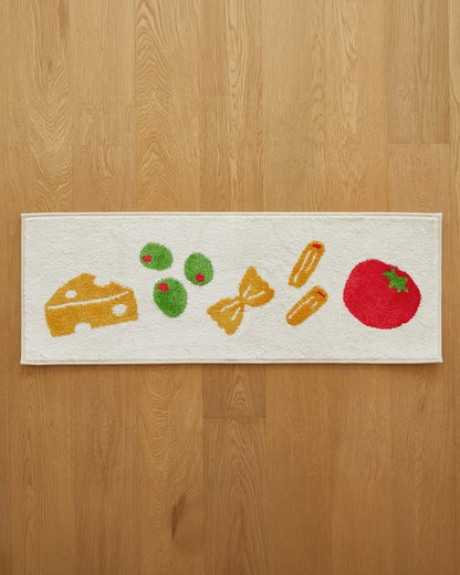 Matilda Pasta Recipe Jacquard Non-Slip Kitchen Mat 40 x 110 cm
