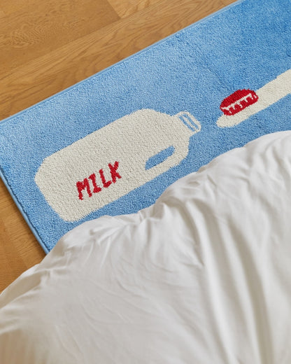 Matilla Milk Oops Jacquard Non-Slip Kitchen Mat 40 x 110 cm
