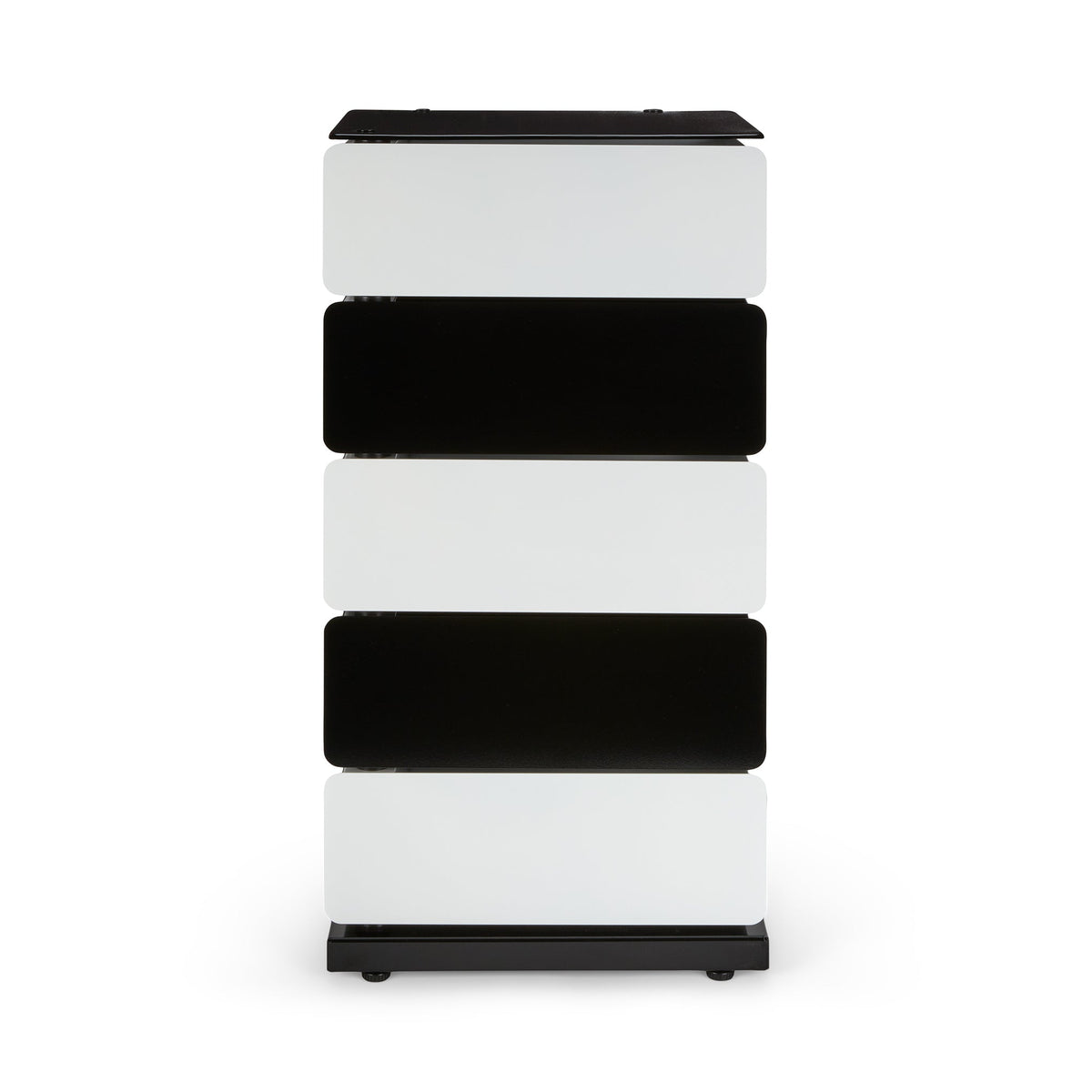 PARIS8 SRLS 5-Drawer Pivot Cabinet Black/ White