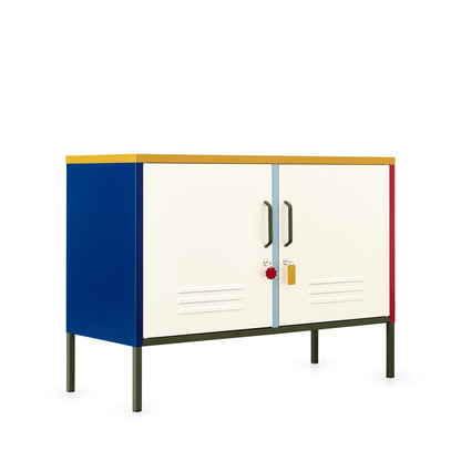 Mustard Made Lowdown Metal Locker Cabinet Multi