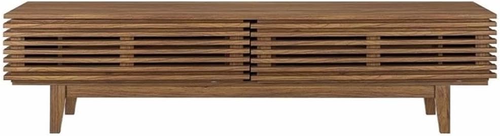 Modway Render Low Profile Media Console TV Stand Walnut