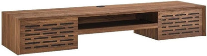 Modway Merit Modern Wall Mount Office Desk Walnut