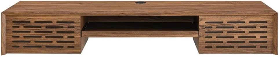 Modway Merit Modern Wall Mount Office Desk Walnut