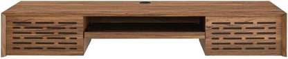 Modway Merit Modern Wall Mount Office Desk Walnut