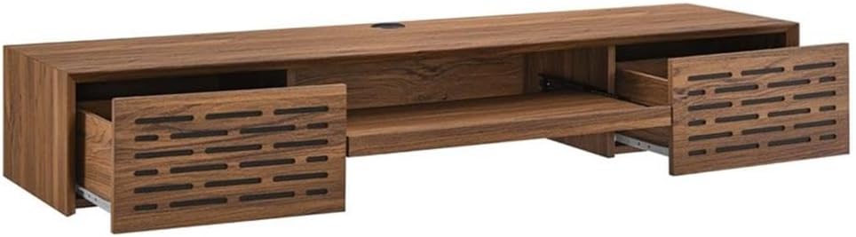 Modway Merit Modern Wall Mount Office Desk Walnut