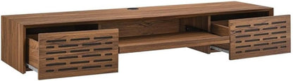 Modway Merit Modern Wall Mount Office Desk Walnut