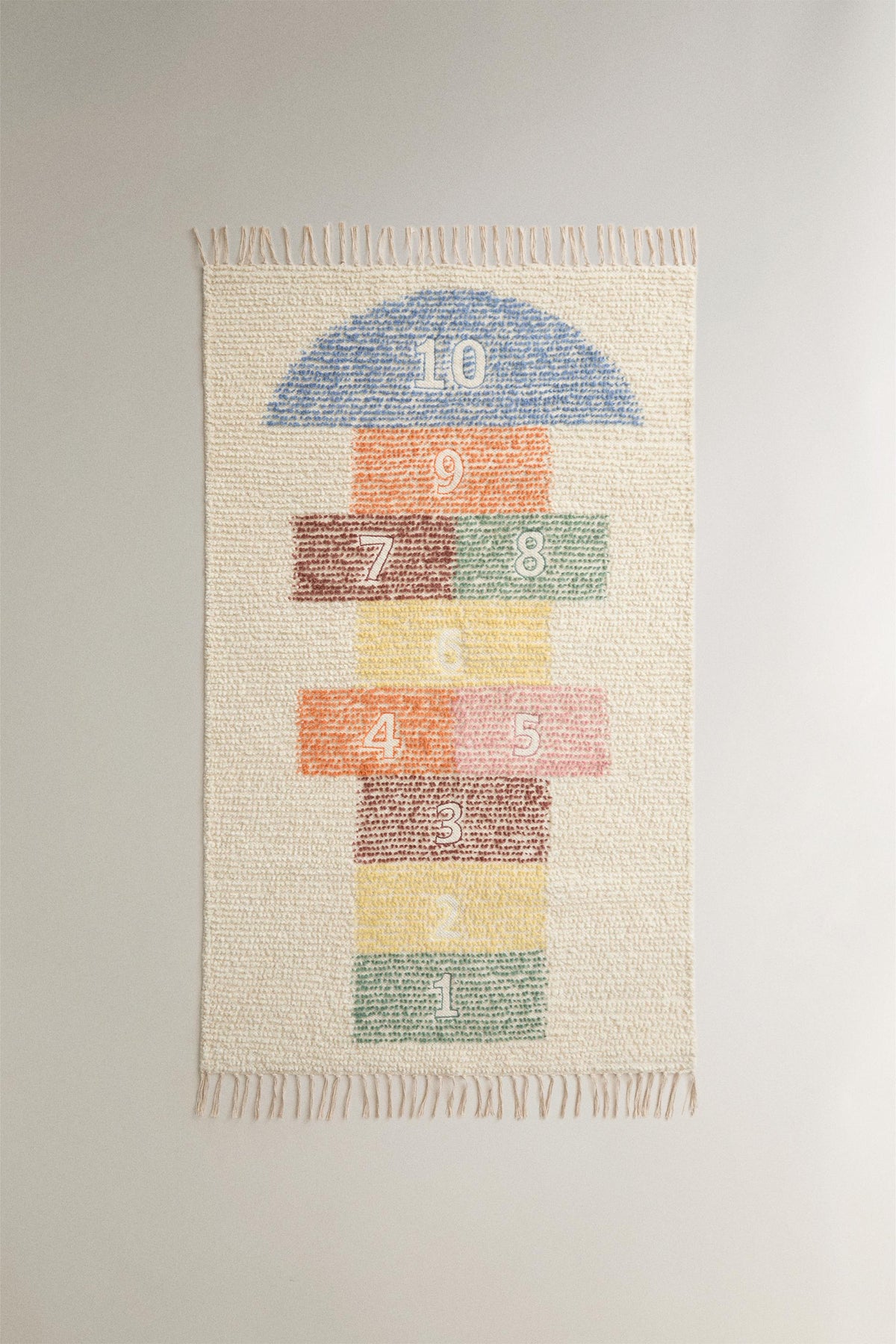 ZARAHOME Kids' Hopscotch Wool Area Rug 90 x 150 cm