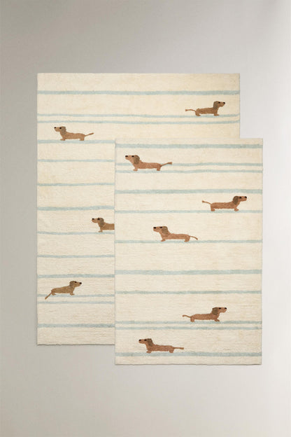 Zara Home Kids' Cotton Dog Area Rug