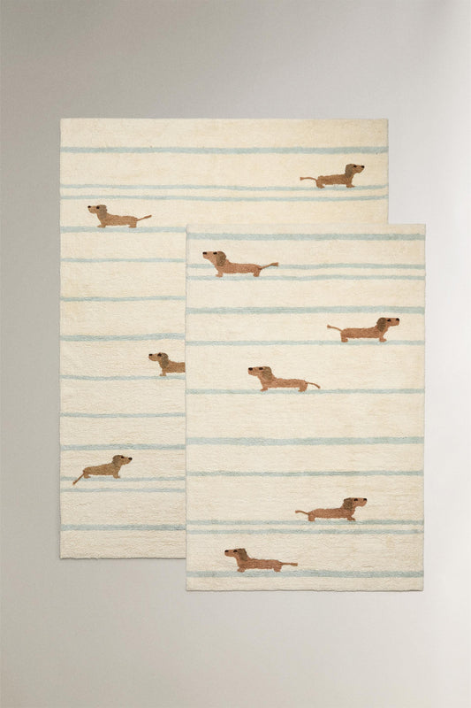 Zara Home Kids' Cotton Dog Area Rug