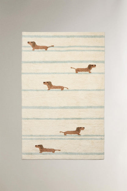 Zara Home Kids' Cotton Dog Area Rug