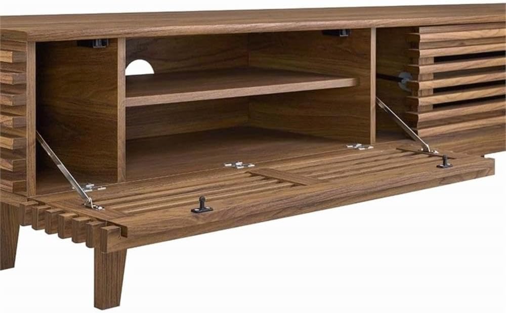 Modway Render Low Profile Media Console TV Stand Walnut