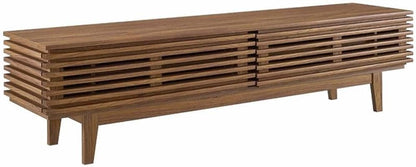 Modway Render Low Profile Media Console TV Stand Walnut
