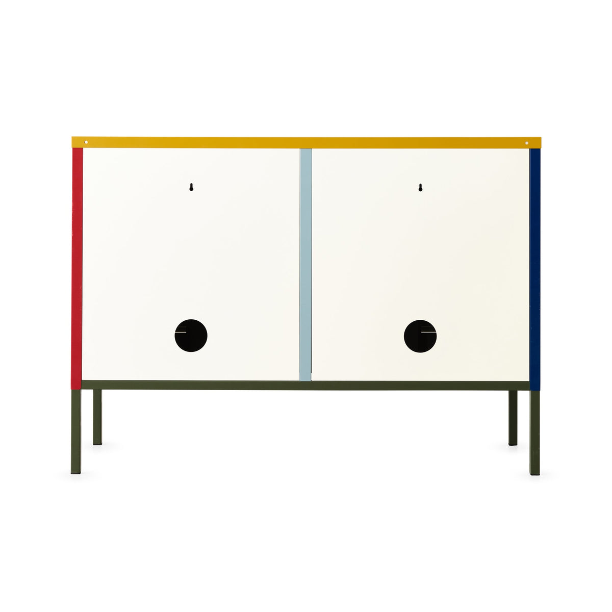 Mustard Made Lowdown Metal Locker Cabinet Multi