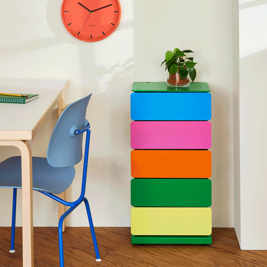 PARIS8 SRLS 5-Drawer Pivot Cabinet Neon