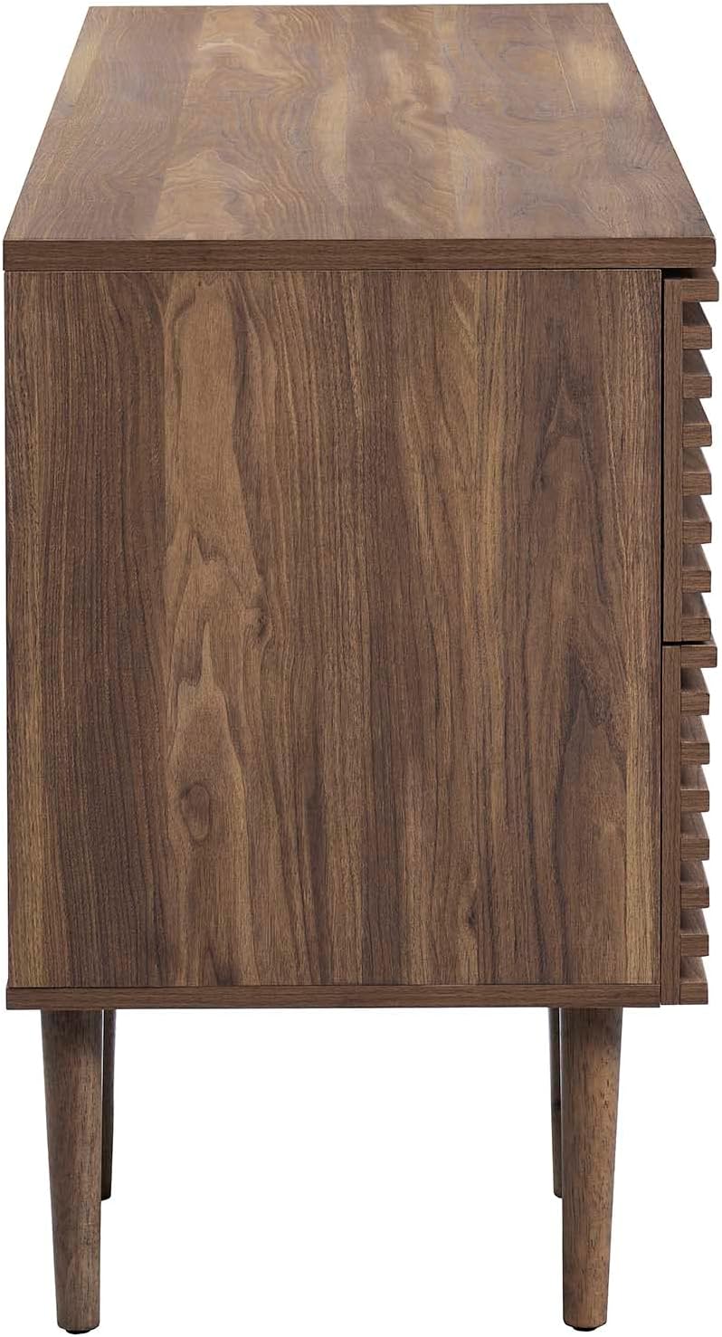 Modway Render Mid-Century Modern Office Desk Walnut