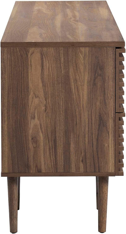 Modway Render Mid-Century Modern Office Desk Walnut