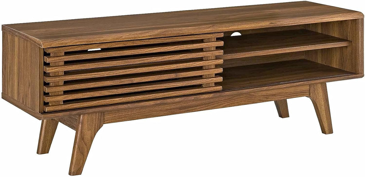 Modway Render Low Profile Media Console TV Stand Walnut