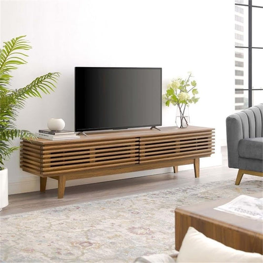 Modway Render Low Profile Media Console TV Stand Walnut