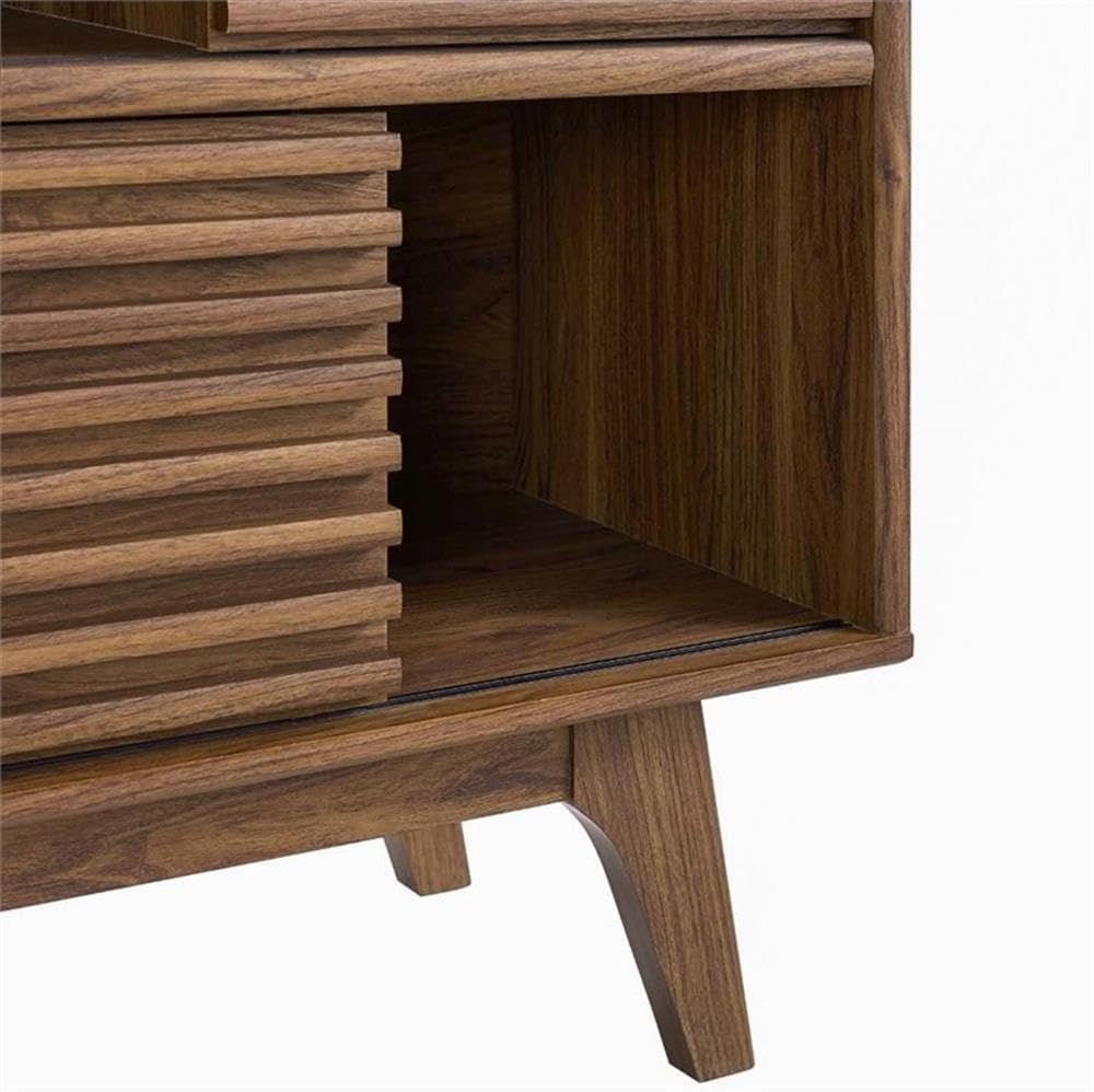 Modway Render Three-Tier Display Storage Cabinet Walnut